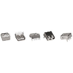 Main product image for USB-A Female 90 Degree Solder Terminal PCB Mount Con 090-132
